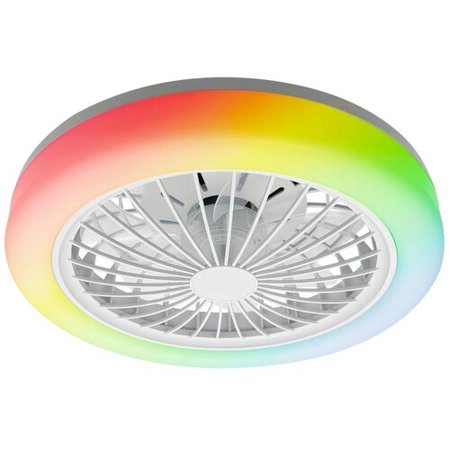  LED RGBW prigu&scaron;iva plafonska lampa sa ventilatorom ZAMBIA LED/24W/230V bela+DO Cene