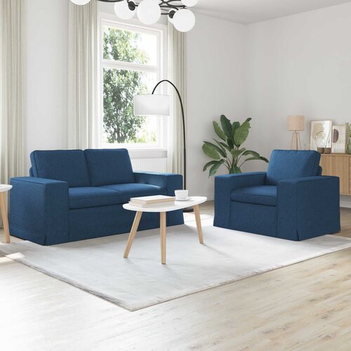  Set sofe 2 pcs Plava 162 x 80 x 82 cm tkanina Slike