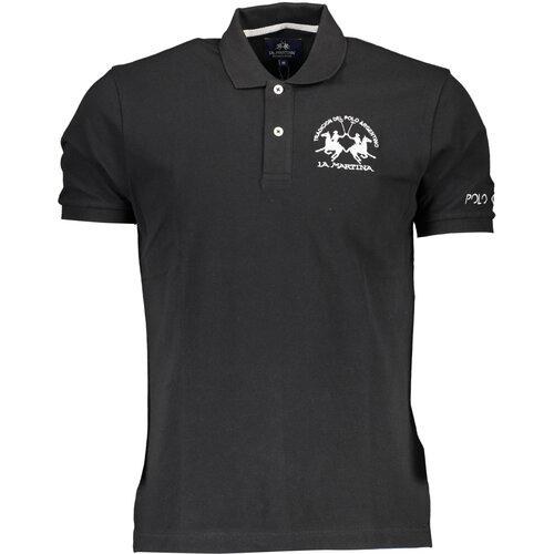 La Martina MEN&amp;amp;#39;S SHORT SLEEVE POLO BLACK Slike