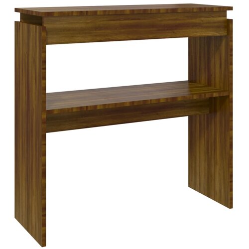 Maison Chic konzolna miza - miza ob steni rjavi hrast 80x30x80 cm konstruiran les, (21786253) Slike
