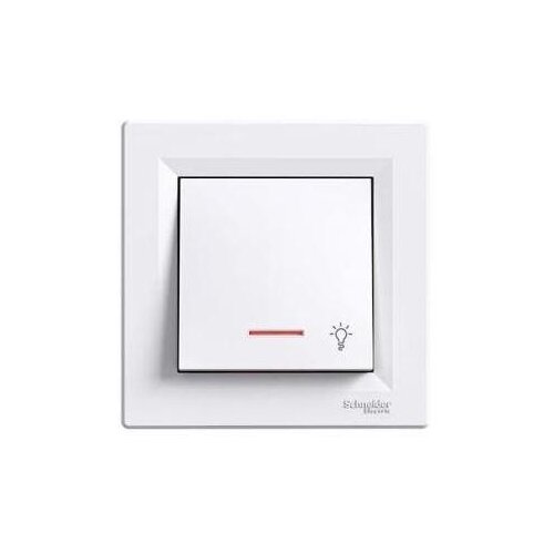 Schneider Electric Electric Asfora vgradno stikalo z indikatorsko lučko, belo (EPH1800121) Cene