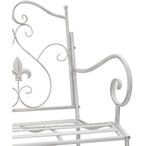  Vrtna klupa Antič White 104 x 54 x 93 cm Čelik Slike