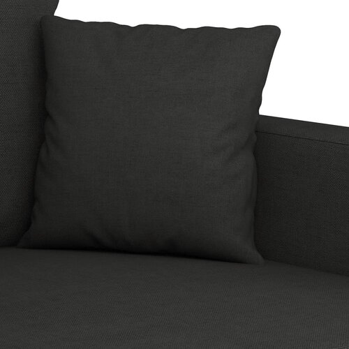  3-dijelni set sofa s jastucima crni od mikrovlakana Slike
