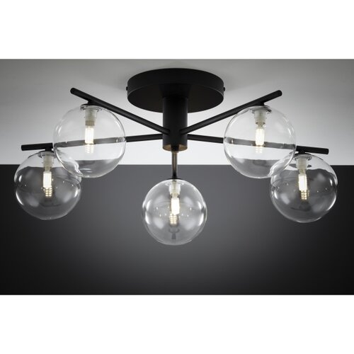 Jupiter 2046 - plafonska visilica prato 5xG9/10W/230V crna/prozirna Slike