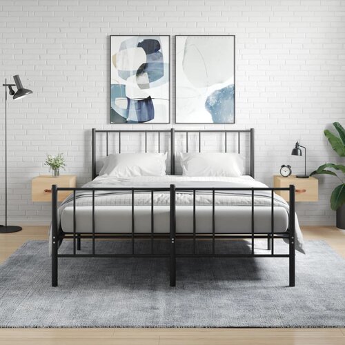 VidaXL Stenska nočna omarica 2 kosa sonoma hrast 35x35x20 cm Slike