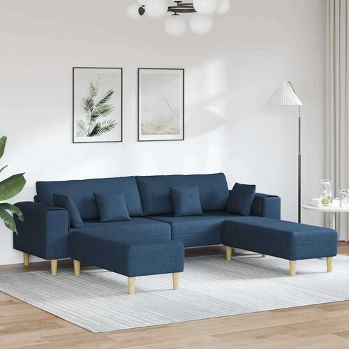  Kavč z blazino 3 pcs Modra blago, (5000138072) Cene