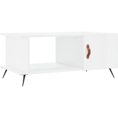 Maison Chic Klubska mizica - kavna mizica - Nizka mizica visok sijaj bela 90x50x40 cm inženirski les, (21752311) Cene