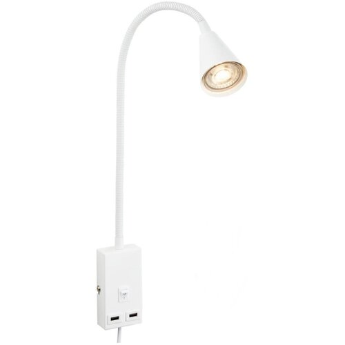 BRILONER 2175-016 - fleksibilna zidna lampa sa usb portom 1xGU10/10W/230V bela Slike