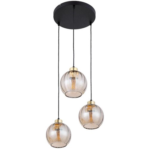  Luster na sajli DEVI 3xE27/15W/230V crna/zadimljeno bež Cene