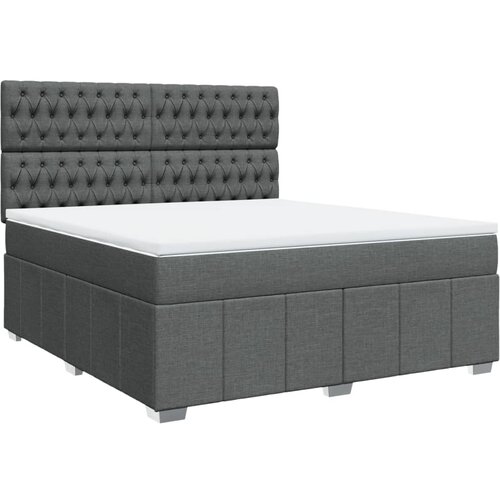 Maison Chic Box spring postelja - Vzmetna postelja z vzmetnico temno siva 180x200 cm blago SL17813, (21894489) Cene