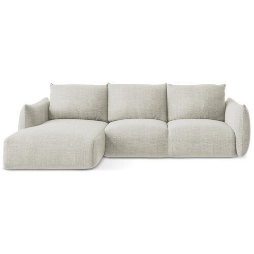 Makamii Bež sklopiva kutna garnitura (s lijevim kutom/s ležaljkom) Leila – Cijene