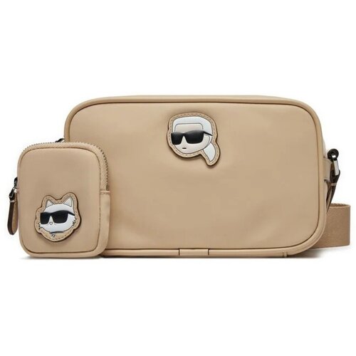 Karl Lagerfeld Torbe IKON NYLON CAMERA BAG Bež Slike