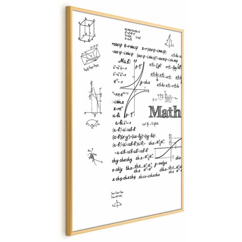  Plakat - Mathematics 60x90 Zlatni okvir Cene