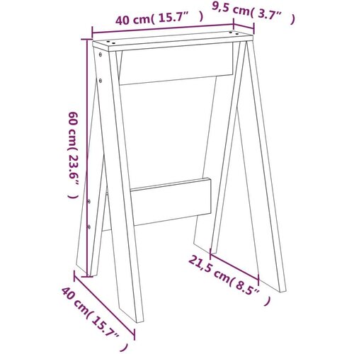 VidaXL Stolci 2 kom boja meda 40 x 40 x 60 cm od masivne borovine Slike