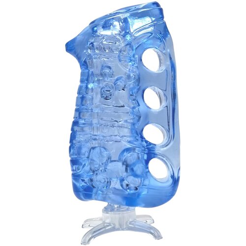Fleshlight Fleshskins Grip Blue Ice - na obeh koncih odprt masturbator (moder) Slike