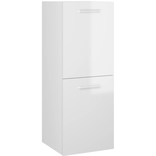 Maison Chic Kopalni&amp;scaron;ka omarica - Kopalni&amp;scaron;ki kabinet visok sijaj bela 30x30x80 cm iverna plo&amp;scaron;ča, (21794655) Slike
