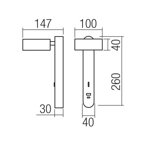  Redo 01-4642 - LED zidno svetlo SADES LED/6W/230V CRI 90 USB, u boji bronze Slike