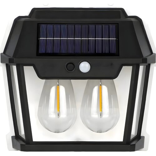  Vanjska solarna zidna lampa - Crna KP39026 Slike