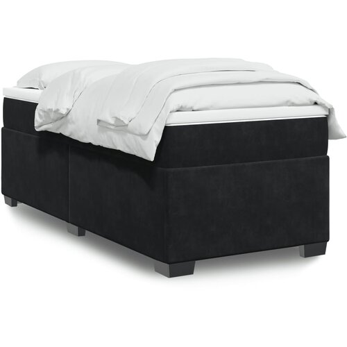 Box spring krevet s madracem crni 80 x 200 cm bar&amp;scaron;unasti Slike