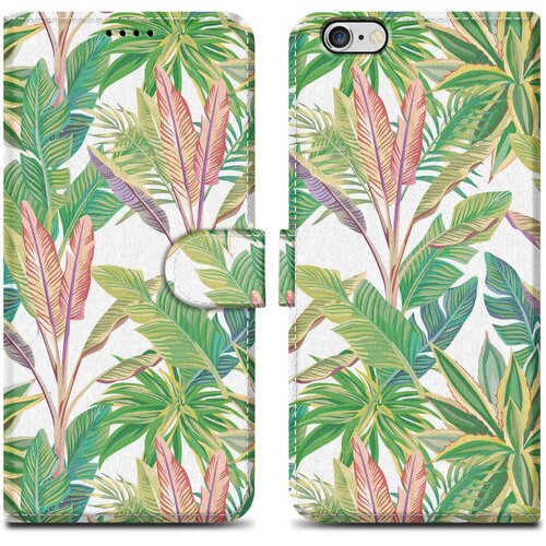 Cadorabo Ohi&amp;scaron;je, združljiv z Apple - Design Green Rainforest &amp;scaron;t. 8 - Za&amp;scaron;čitni pokrov z magnetnim zapiranjem, funkcijo stojala in režo za kartico, (20593499) Slike