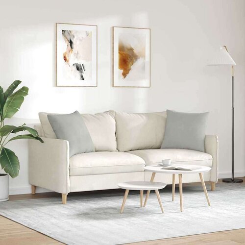 VidaXL jastučići za sofu 2 pcs svijetlo siva 50 x 50 cm tkanina Slike