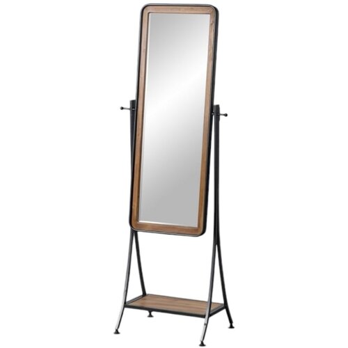 Ixia Stojeće ogledalo s policom s okvirom od masivnog drveta 62x174 cm – Cijene