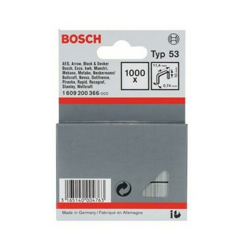 Bosch spajalica od tanke žice tip 53 11,4 x 0,74 x 10 mm ( 2609200211 ) Cene