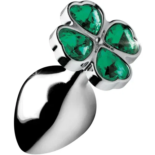 Booty Sparks Lucky Clover Gem Anal Plug Medium Green