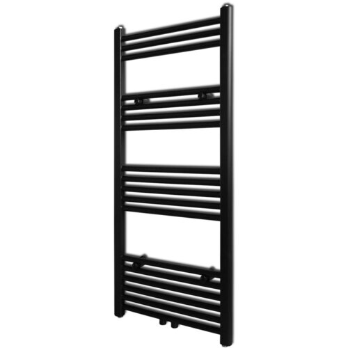 vidaXL Kopalniški radiator z ravnimi cevmi 500x1160 mm črn Cene