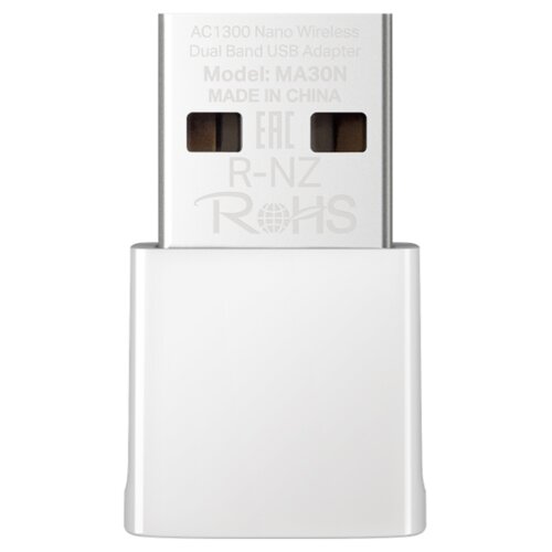 USB WLAN Mercusys MA30N AC1300 Nano Wireless Dual Band Adapter, 400 Mbps at 2.4 GHz + 867 Mbps at 5 GHz, Internal Antennas, USB 2.0, Nano Size, MU Cijene