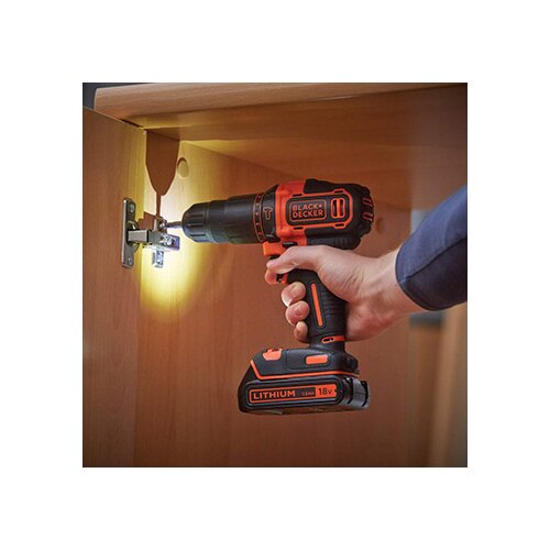 Black &amp;amp; Decker Akumulatorski vrtalnik BDCHD18KB, 18 V 400mA Slike