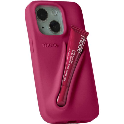  Maska za iPhone 13/ 14/ 15 raspberry jelly Rhode LIP CASE + LIP TINT Slike