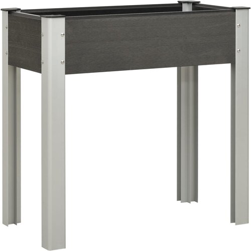 vidaXL Visoka greda 75x40x75 cm WPC siva Cene