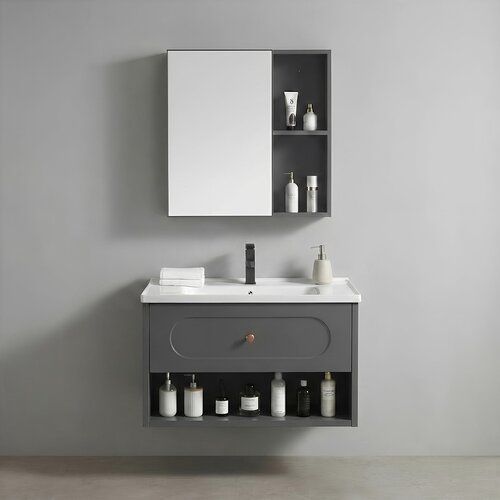 Rea Komplet kopalniškega pohištva z umivalnikom River 60cm Grey Cene