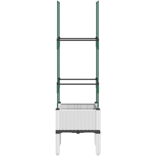  Vrtna sadilica s re&amp;scaron;etkom bijela 40 x 40 x 142,5 cm PP Slike