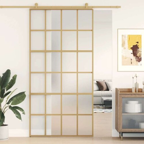  Klizna vrata zlatna 102 5x205 cm matirano staklo ESG i aluminij Cijene
