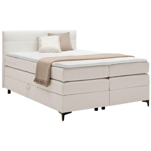 M&amp;ouml;max Boxspring Postelja Bari, Krem, 140x200cm Slike