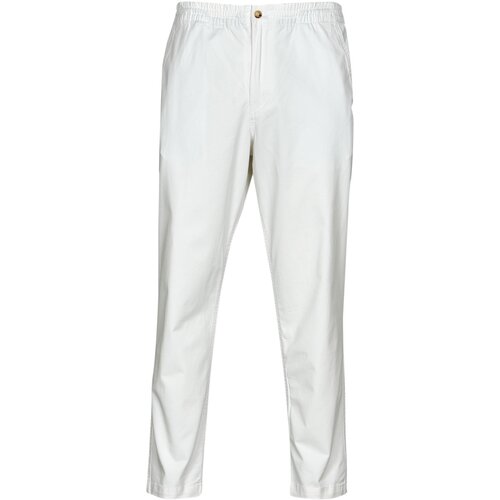 Polo Ralph Lauren Hlače s 5 žepi PANTALON &amp;quot;PREPSTER&amp;quot; EN CHINO LEGER AVEC CORDON DE SERAGE Bela Slike