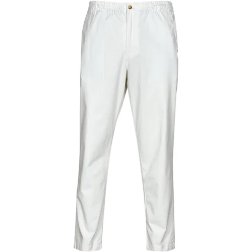 Polo Ralph Lauren Hlače s 5 žepi PANTALON "PREPSTER" EN CHINO LEGER AVEC CORDON DE SERAGE Bela