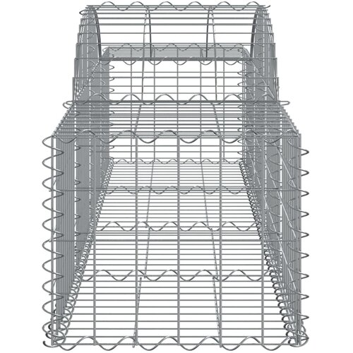  Lučne gabionske ko&amp;scaron;are 4 kom 200x50x40/60 cm pocinčano željezo Slike
