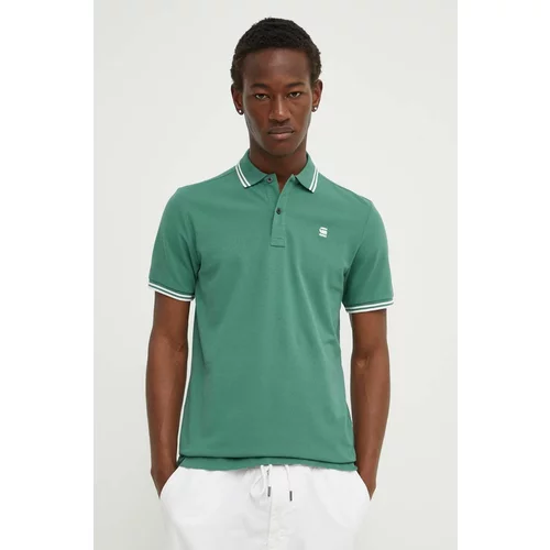 G-star Raw Polo majica za muškarce, boja: zelena, bez uzorka