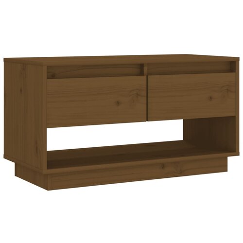 Maison Chic TV omarica - TV stojalo - Televizijska omarica medeno rjava 74x34x40 cm trdna borovina, (21701116) Cene