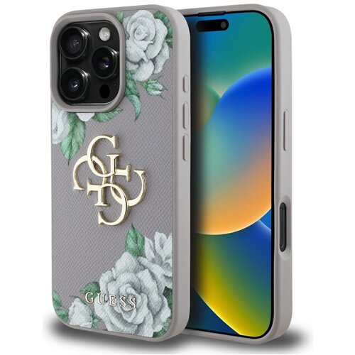 Guess OVITEK 4G LOGO ZA IPHONE 16 PRO ZRNATE VRTNICE FIT IN DIZAJN, (5000013876) Cene