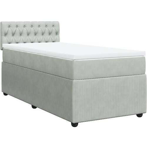 Box spring krevet s madracem svjetlosivi 100x200 cm bar&amp;scaron;unasti Slike