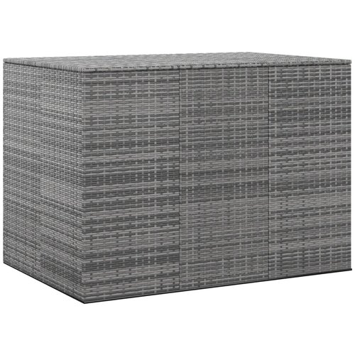 VidaXL Kutija za vrtne jastuke od PE ratana 145 x 100 x 103 cm siva Slike