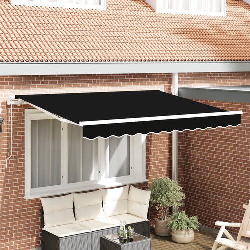 VidaXL Zamjenska tkanina za tende za okvir 2.5x2 m Crna Slike