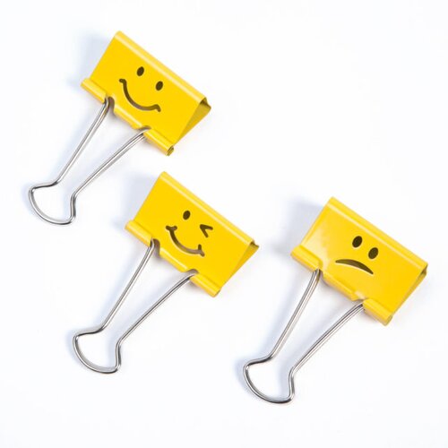Rapesco FOLDBACK SPONKE 32mm RUMENE SMILEY 20/1 1354, (20378947) Cene