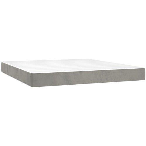 VidaXL Vzmetnica z žepkasto vzmetjo srednje trdote svetlo siva 152x203x20 cm žamet, (5000295181) Slike