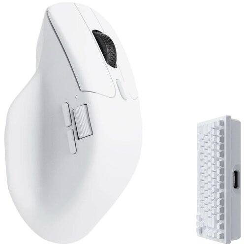 KEYCHRON M6 Wireless Mouse White / 4000 Hz, (22126388) Cene