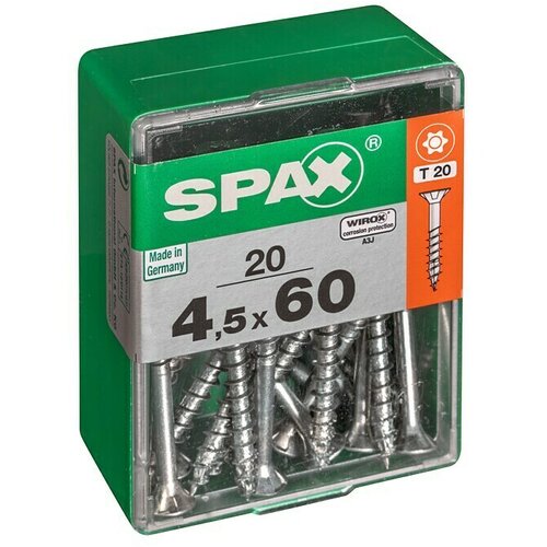 SPAX Univerzalni vijak T-Star plus (&amp;Oslash; x D: 4,5 x 60 mm, Povr&amp;scaron;ina WIROX, T-Star plus, 20 Kom.) Slike